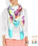 Ladies Print Merino Wool Scarf Supplier From China MIC266951995