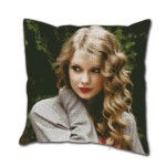 Custom Printing Taylor Swift Pattern Linen Back Cushion Cover MIC4127585552